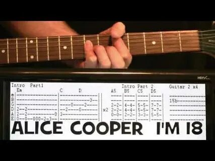Alice Cooper I'm Eighteen Guitar Chords & Guitar Tab with Gu