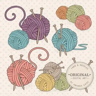 Premium Knitting Clipart & Vectors Knitting Clip Art Etsy UK