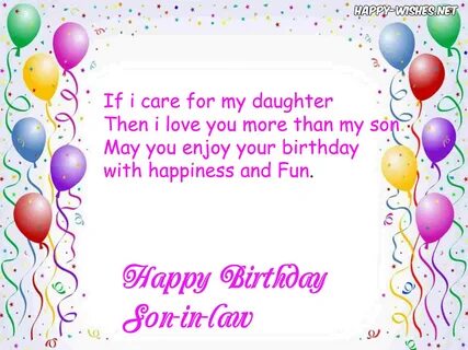 Happy Birthday Wishes For Son-In-Law - Quotes & Messages