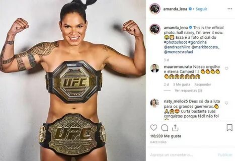 UFC: Amanda Nunes poses naked with her championship belts - 