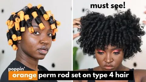 Orange Perm Rod Set Natural Hair - YouTube