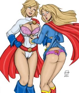 power girl+supergirl Hentai galleries.com