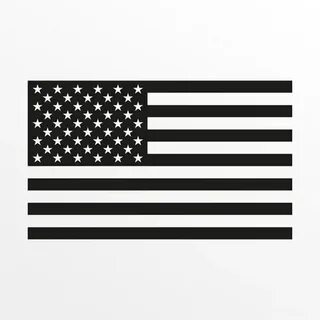 USA Flag Icon. Black And White United States Of America Nati