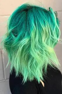 DIY Green Hair Color Upkeep #colorfulhair #ombrehair ★ Looki