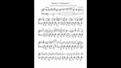 Animaniacs Theme Song (piano transcription + download) - You