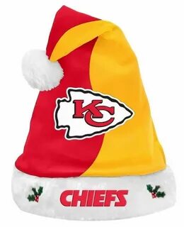 NFL Kansas City Chiefs Holiday Christmas Santa Hat One Size 