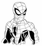 Spiderman Spider Man Coloring Drawing Line Pages Printable B