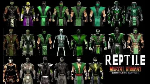 Mortal Kombat ALL REPTILE MK Costume Skin PC Mod MK9 Komplet