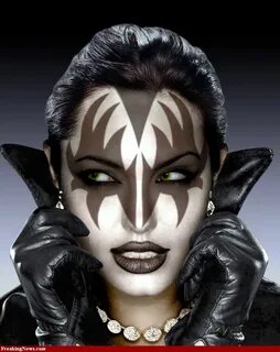 Angelina in KISS makeup