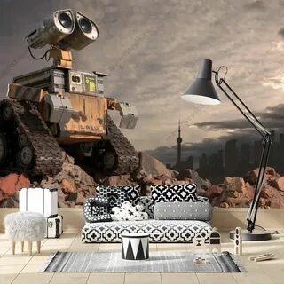 Бесшовные фотообои Валли роботы, размер: высота 260 см, ширина 463 см, арти