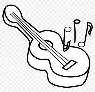 Simple Guitar Clipart Black And White - Draw-nugget