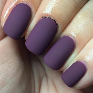 Some simple matte fall nails Matte purple nails, Purple nail