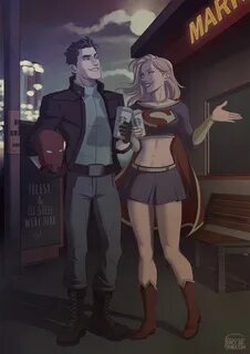 commissions DC: Cheers! by Quincy-Sue Supergirl comic, Dc co