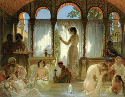 The Harem Bath Painting by Philippe-Jacques van Bree Fine Ar