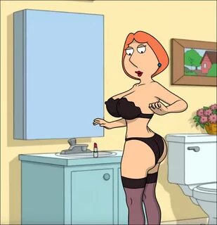 Xbooru - back view bathroom bra erect nipples family guy lin