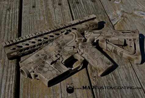 MAD Dragon Camo on an AR set in Magpul FDE, Patriot Brown & 