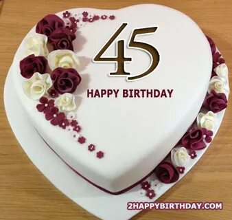 Happy 45th Birthday Cake - 2HappyBirthday