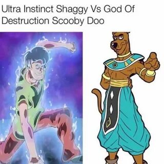 Ultra instinct Shaggy vs God of Destruction Scooby Doo meme 