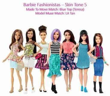 Skin Tone 05 - LA Tan Barbie fashionista, Barbie clothes, Di
