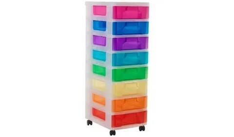 Buy Really Useful 8 Drawer Plastic Drawers - Multicoloured P