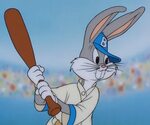 Bugs Bunny 1991 Warner Bros "Baseball Bugs" 12.5x15.5 Custom