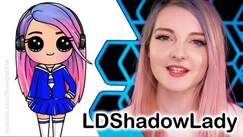 How to Draw LDShadowLady Chibi step by step - Youtube Gamer 