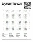 Free Printable The Avengers Word Search. Free Printable Word