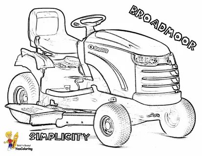 Tractor Coloring Sheet Simplicity Mower Lawn Tractors Broadm