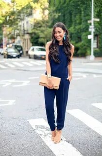 10 Ways To Style Blue Jumpsuits in 2019 Fall wedding outfits