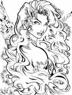 Poison Ivy Superhero Coloring Pages - ninfieldce