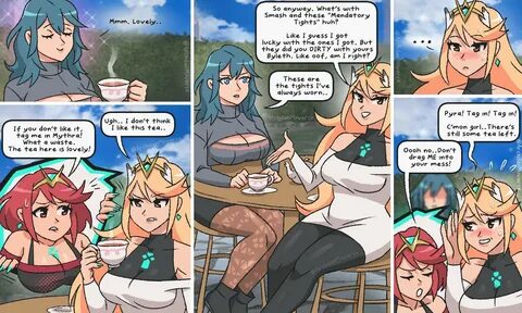 Looks like Mythra is in a tight situation. Pyra? help?👁 ✨ 🔥 