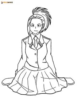 Momo Yaoyorozu Coloring Pages - AniYuki - Anime Portal