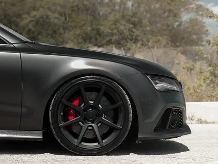 Matt Black Audi RS7 on Velgen Wheels ! Black audi, Audi, Aud