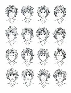 Curly hair drawing, Boy hair drawing, Hair sketch