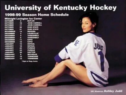 Ashley Judd, UK Hockey poster. University of kentucky, Kentu