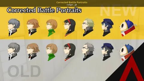 Corrected Battle Portraits Persona 4 Golden (PC) Mods