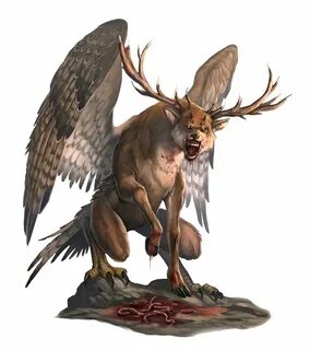 Peryton - Pathfinder PFRPG DND D&D d20 fantasy Mythical crea