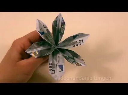 Geldscheine falten: Blume - Geldgeschenke basteln - Geld fal