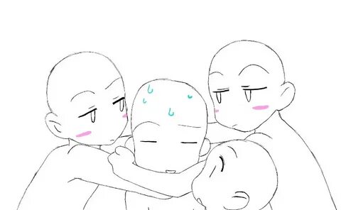 Hugging Chibi Base Group Of 2 - Tabemono Wallpaper