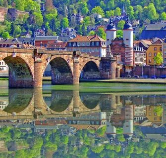 Фото Heidelberg, Spiegelung am Neckar.... в городе Хейдельбе
