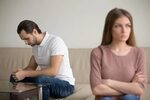Sad depressed husband offended wife in quarrel, feeling guil