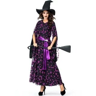 Женский костюм для косплея Umorden, длинное платье фиолетово
