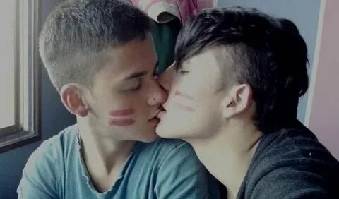 gay boys kiss. 