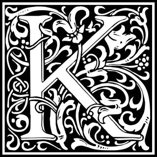William Morris Letter K by kuba Lettering alphabet, William 