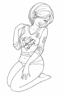 Pin Up Girl Coloring Book - NEO Coloring