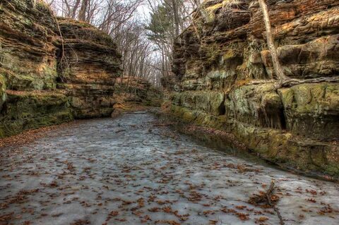 Scenery of the Gorge at Pewit's Nest Natural Area, Wisconsin