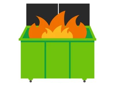 dumpster fire clipart - Clip Art Library