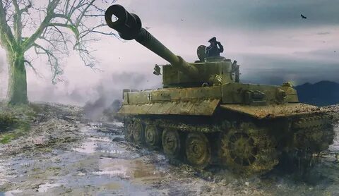 Скачать обои war, art, painting, tank, ww2, Panzerkampfwagen