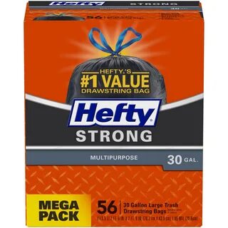 Hefty Strong Multipurpose Large Black Trash Bags - Walmart.c