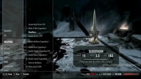 Skyrim - Bloodthorn guide (Unique Dagger) - YouTube